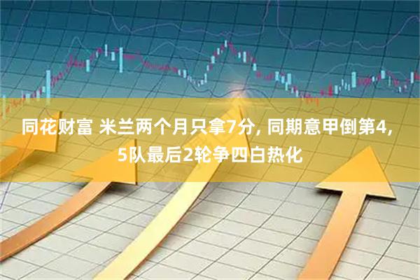 同花财富 米兰两个月只拿7分, 同期意甲倒第4, 5队最后2轮争四白热化
